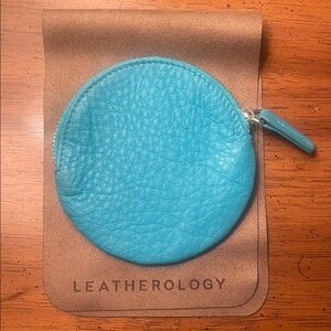 Leatherology Teal Leather Coin Purse